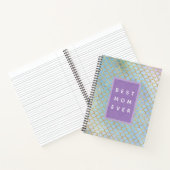 Meerjungfrau-Skalen blauer Glitzer Notizblock (Innenseite)