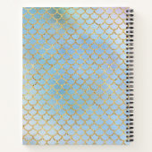 Meerjungfrau-Skalen blauer Glitzer Notizblock (Rückseite)