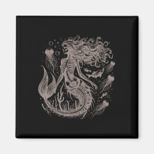 Meerjungfrau Skelett Meer Ozean Tier gothic grunge Magnet