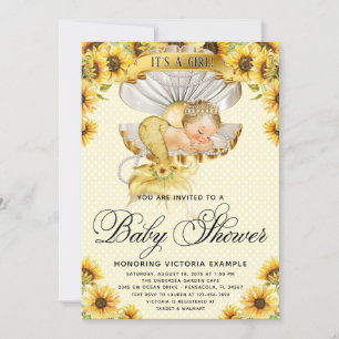 Meerjungfrau Sonnenblume Baby Shower Einladung
