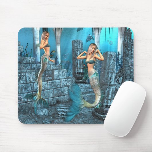 Meerjungfrau-Spielplatz Mousepad (Mit Mouse)