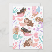 Meerjungfrau Splash unter dem Meer Geburtstag Einladung (Rückseite)