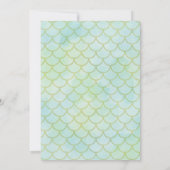 Meerjungfrau Splash unter dem Party des Meerespool Einladung (Rückseite)