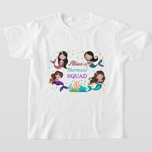 Meerjungfrau-Squad Hübsche Meerjungfrauen T-Shirt (Ablage )