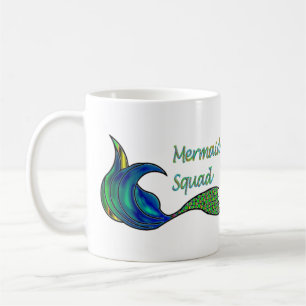 Meerjungfrau-Squad in Grüntönen Kaffeetasse