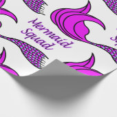 Meerjungfrau-Squad mit hellrosa Meerjungfrau-Schwa Geschenkpapier (Ecke)