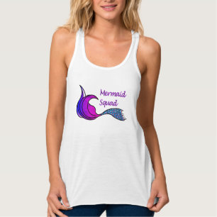 Meerjungfrau-Squad mit rosa, blauen, lila Meerjung Tank Top