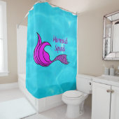 Meerjungfrau Squad rosa Meerjungfrau Schwanz Dusch Duschvorhang (Beispiel)