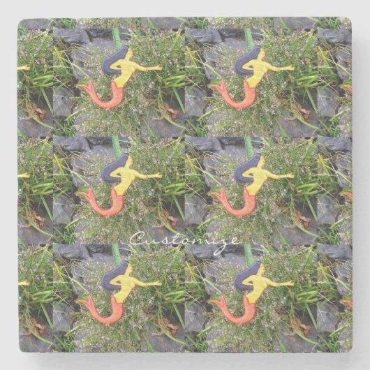 Meerjungfrau Steinuntersetzer (Vorderseite)