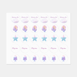 Meerjungfrau-Sticker-Set Etiketten
