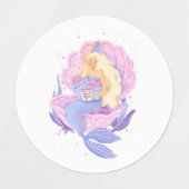 Meerjungfrau-Sticker-Set Etiketten (Design 2)