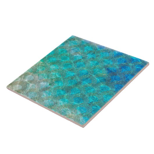 Meerjungfrau stuft Strand-Sommer-Wasser-Seespaß Fliese (Seite)