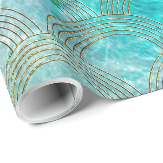 Meerjungfrau stuft Strand-Sommer-Wasser-Seespaß Geschenkpapier (Rolleneckpunkt)