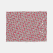 Meerjungfrau stuft Thunder_Cove Grau/Rot ein Fleecedecke (Vorderseite (Horizontal))