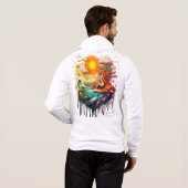 Meerjungfrau Surreal Unterbewusstsein Sun-Kissed M Hoodie (Schwarz voll)