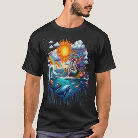 Meerjungfrau Surreal Unterbewusstsein Sun-Kissed M T-Shirt (Vorderseite)