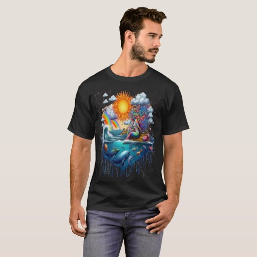 Meerjungfrau Surreal Unterbewusstsein Sun-Kissed M T-Shirt (Vorne ganz)