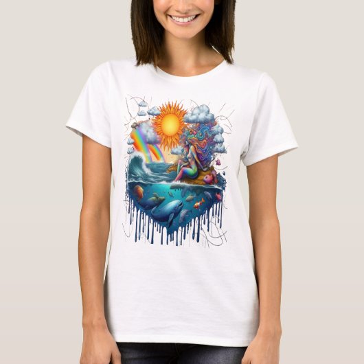 Meerjungfrau Surreal Unterbewusstsein Sun-Kissed M T-Shirt (Vorderseite)