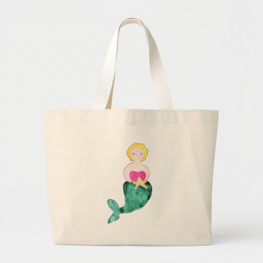 Meerjungfrau-Tasche Jumbo Stoffbeutel (Vorne)