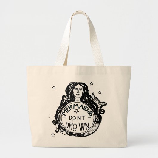 Meerjungfrau-Tasche Jumbo Stoffbeutel (Vorne)