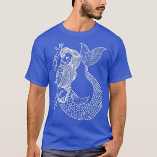 Meerjungfrau Tattoo Vintage Meerjungfrau Kunst Tat T-Shirt