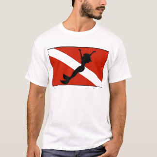 Meerjungfrau-Taucher-Flagge T-Shirt