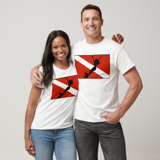 Meerjungfrau-Taucher-Flagge T-Shirt (Unisex)