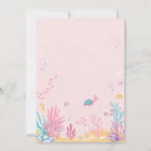 Meerjungfrau taucht in 5 Geburtstagspartei Einladung (Rückseite)