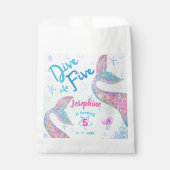 Meerjungfrau taucht in fünf fünf Geburtstag Wasser Geschenktütchen (Vorderseite)