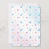 Meerjungfrau taucht in fünf Mädchen Geburtstag Einladung (Rückseite)