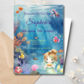 Meerjungfrau taucht in lustige Geburtstagsparty Einladung