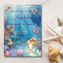 Meerjungfrau taucht in lustige Geburtstagsparty