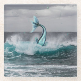 Meerjungfrau taucht in Waves Untersetzer