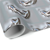 Meerjungfrau Thunder_Cove Grau Geschenkpapier (Rolleneckpunkt)