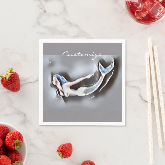 Meerjungfrau Thunder_Cove Grau Serviette (Beispiel)