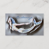 Meerjungfrau Thunder_Cove Grau Visitenkarte (Rückseite)