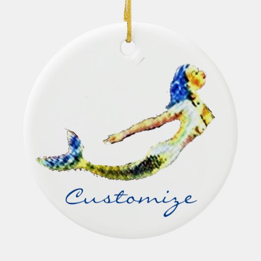 Meerjungfrau Thunder_Cove Keramik Ornament (Hinten)