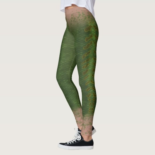 Meerjungfrau-Tonleiter Leggings Kelp-Wald 4 (Links)