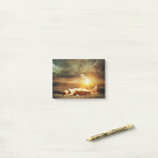 Meerjungfrau-Träume Post-it Klebezettel (Auf Schreibtisch)