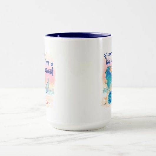 Meerjungfrau Tropischer Strand Farbe Tasse (Zentrum)