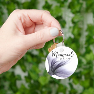 Meerjungfrau-Truppe   Lavendel-Lila-Chic-Junggesel Schlüsselanhänger