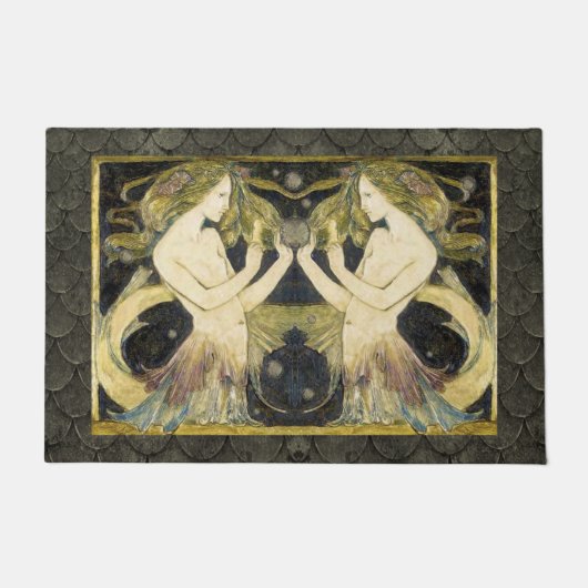 Meerjungfrau-Tür-Matte Fußmatte (Vorderseite)