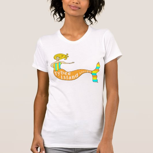 Meerjungfrau Tybee Insel-, Georgia T-Shirt (Vorderseite)