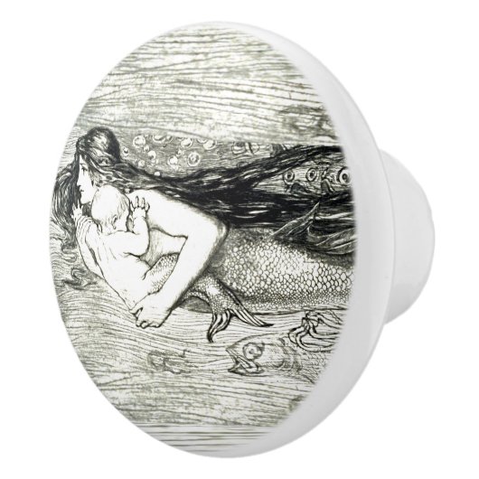 Meerjungfrau- u. Babykunst durch Amelia Bauerle Keramikknauf (Rechts)