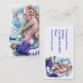 Meerjungfrau-u. Drache-Visitenkarte Visitenkarte (Vorne/Hinten)
