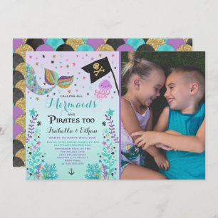 Meerjungfrau-u. Einladung