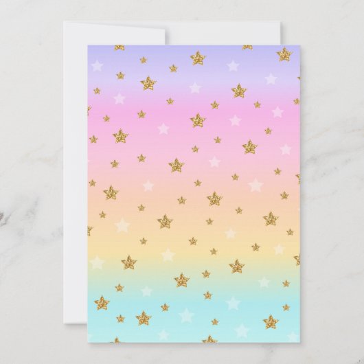 Meerjungfrau u. Unicorn-Pool-Party Einladung (Rückseite)