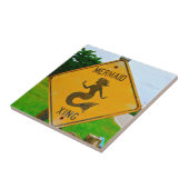 Meerjungfrau-Überfahrt-Verkehrsschild Fliese (Seite)