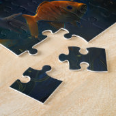 Meerjungfrau umgeben von Fantasy-Gemäldefischen Puzzle (Seite)