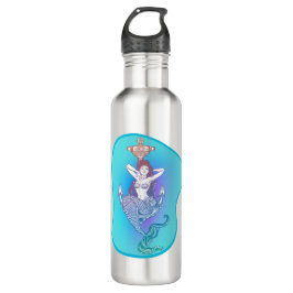 Meerjungfrau und Anchor Edelstahlflasche